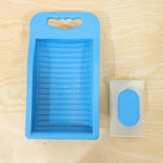 Live photo of portable plastic mini washing board
