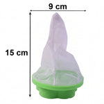 Reusable lint catcher in washing machine circle shape on laundry