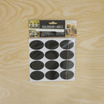 Oval blackboard sticker set with pen for jars and boxes
