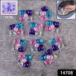 Close-up of Laundry Detergent Pods with fast dissolving formula