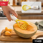 Manual Muskmelon Slicer Cutter Tool with Seed Scoop for Fruits