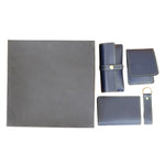 Men’s accessories gift set including wallet, keychain, and pouch in premium PU leather