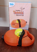 Another close-up view of the sturdy Tennis Rebound Trainer base.