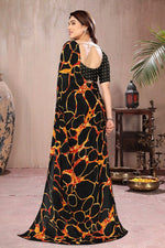 Tie and Dye Poly Georgette Leheriya Saree