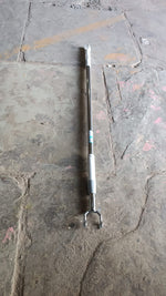 Detailed view of the sturdy hook on the telescopic clothes hanger pole.