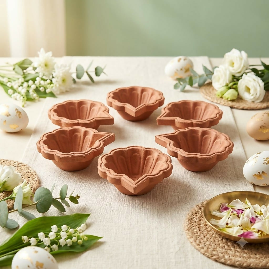 Divine Electric Kapoor Diffuser & 6-Piece Diya Set