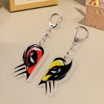 Breakable 2-in-1 best friend keyring combo with durable metal ring