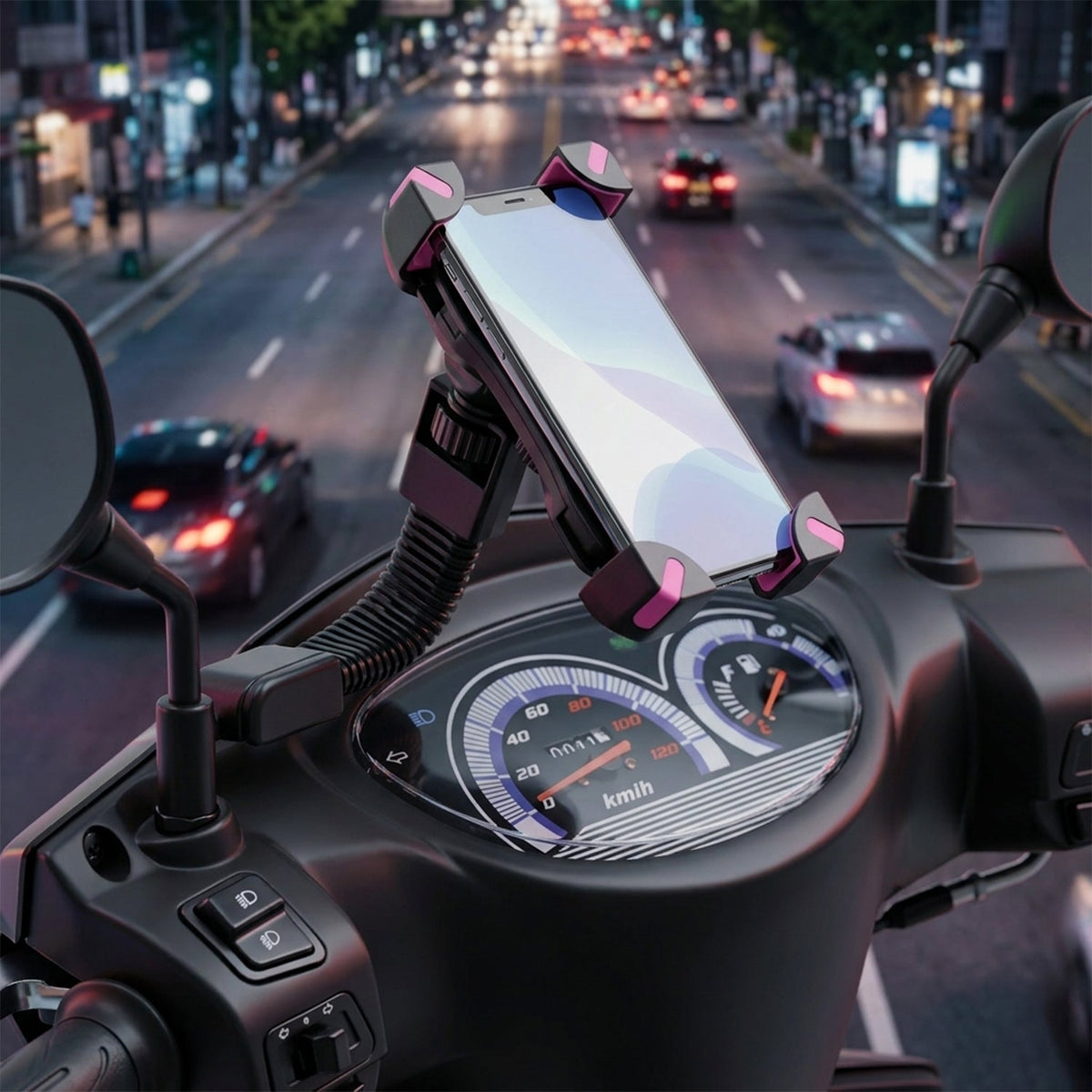 Holder gripping a smartphone securely