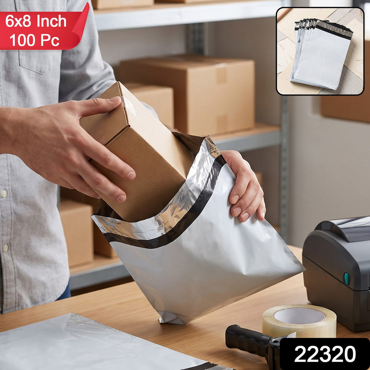 Pack of 100 courier polybags