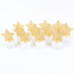 Golden star decorative LED tealight candles for festive decoration