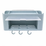 Versatile wall mounted storage organizer shelf on a clean white background
