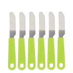 A butter knife from the premium stainless steel cutlery set, showcasing its design.