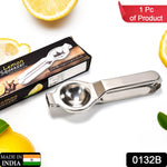 Close-up view of the robust Stainless Steel Lemon Squeezer, highlighting its sturdy construction.