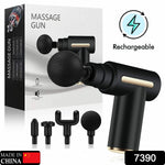 Cordless percussion massager targeting deep muscle knots with adjustable speeds.