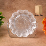 Blooming flower designed reusable plastic plates for serving
