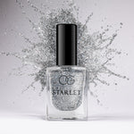 Silver Moonlight Glitter Nail Paint bottle showcasing sparkly silver glitter finish