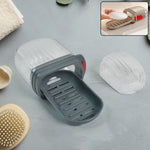 Soap box holder with transparent dust-proof lid keeping soap clean and dry