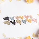 Fashionable triangle shaped plastic hair clamp clip in assorted translucent colors