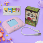 Preschool learning machine with a variety of English word flash cards.