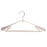 Smooth edges of the durable clothes hanger protecting delicate fabrics.