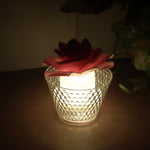Box packaging of LED rose flower flameless tealight candle set