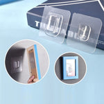 Detailed view of the GlimmerHome self-adhesive hook's strong backing.
