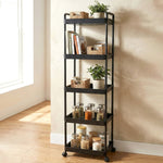 Storage organizer trolley with multipurpose compartments and mobility