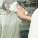 Sparkling 3D mirror stickers adding a modern ambiance to home interiors.