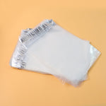 Pack of self-adhesive courier polybags 6.5x8 inch displaying waterproof tamper-proof packaging
