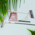 Durable broom brush and dustpan combo for efficient home cleaning