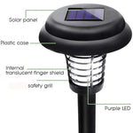 GlowShield mosquito lamp providing ambient light and pest control in a garden.
