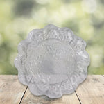 Garden-inspired plastic dinnerware set with floral accents