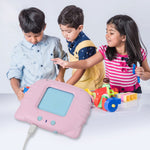 Rear view of the learning machine showing charging port and speaker.