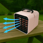 Modern mini air cooler fan front grille and controls