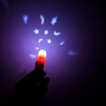 The portable Kids Torchlight illuminating a dark space with its bright beam.