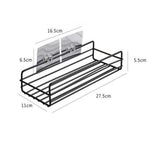 Installation steps for the drill-free metal kitchen rack.