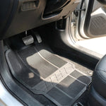Interior vehicle carpet protector with heavy-duty rubber mats