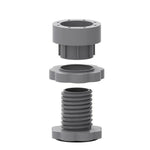 A close-up view showcasing the sturdy plastic material and design of a single anti-vibration foot.