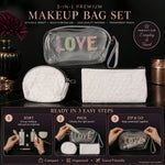 3-in-1 Makeup Bag Set – Compact & Stylish Travel Organizer