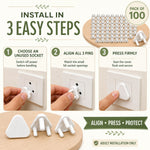 Baby Socket Covers – 100-Pc Child Safety Outlet Plugs | Velvet Wheels