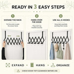 Door Hanger – 6 Hook Steel Coat Rack for Home Organization | GlimmerHome