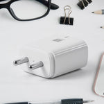 White iBall USB power adapter suitable for smartphones and tablets