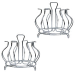 Durable stainless steel glass holder designed for pubs and cafes.