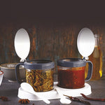 Two pickle container jars on sturdy base tray for kitchen storage