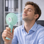 Close-up of the safe fan blades, designed for efficient and quiet airflow.