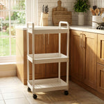 Multi-tier rolling trolley with stable design and smooth wheels