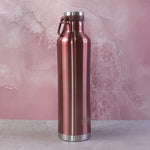 Close up view of vacuum insulated stainless steel water bottle lid