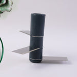Transparent container showing chopped vegetables inside