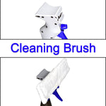 Ergonomic handle of the 3-in-1 glass cleaning brush for comfortable grip.
