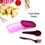 Secure leak-proof lunch box, keeping both liquids and solid foods contained.